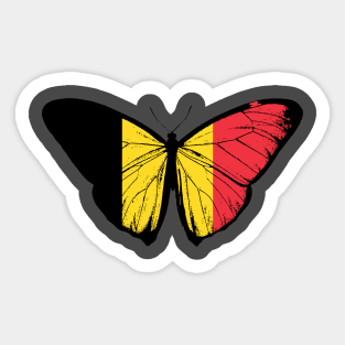 Vintage Belgium Butterfly Moth | Pray For Belgium and Stand with Belgium Sticker